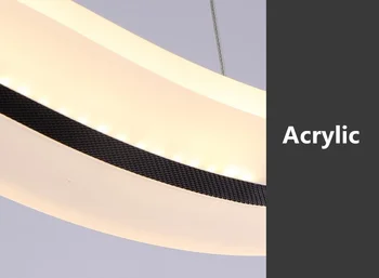Модерни Led Висящи Лампи Акрил Таванна Подвесная лампа с led чип вътре S образни вълновия осветителна уреда за дома 3