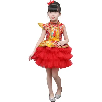 модерни детски танцови костюми за деца, танцово рокля-пакетче с пайети за момичета, танцово рокля за салса за момичета, танцови 4