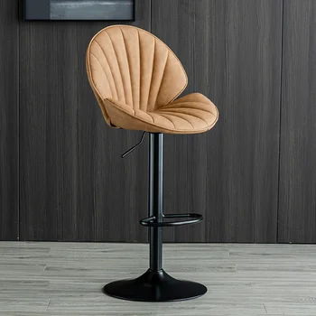 Модерни минималистичные трапезни столове изкачване регулируема бар стол удобна възглавница бар столове извита облегалка Мебели за дома 5