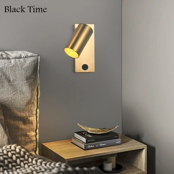 Модерният Led, с монтиран на стената Лампа в Помещението, в Черно и Златно, с монтиран на стената Лампа за Дневна, TV-Фон, монтиран на стената Лампа за Спалня, Нощни Лампа за Осветление Дома