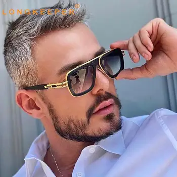 Модни Квадратни Слънчеви Очила Мъжки 2022 Луксозни Маркови Дизайнерски Vintage Слънчеви Очила за Жени Златни Класически Очила Gafas De Sol Hombre