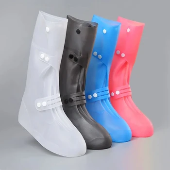 Модни мъжки и дамски при всякакви метеорологични условия на седалките за обувки, нескользящие водоустойчиви ботуши до коляното, дамски калъфи за обувки, за защита от дъжд
