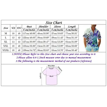 Мъжка Лятна Ежедневни Риза Размер на Плюс С Музикален Принтом, Риза с Къс Ръкав и Отложным Яка, Мъжки Бели Тениски 5