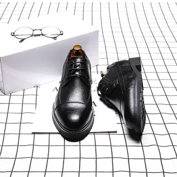 Мъжки обувки 2022 Ежедневни Кожени Мъжки Обувки Благородна Бизнес Мъжки Обувки Модерен Вечерни Рокли 4