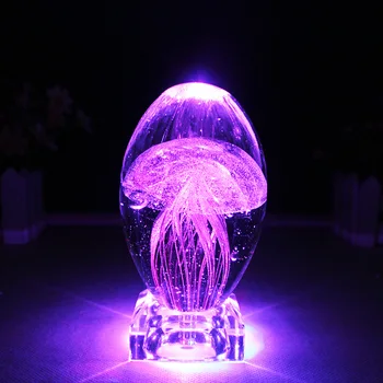 Най-новите Творчески Подаръци Модел на Медуза, 3D Многоцветен Led Осветителна Лампа, Кристал Маса За Украса на Празничната Стая, лека нощ 3