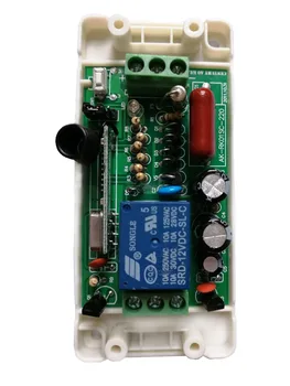 най-новият AC 220 V 1CH Безжично дистанционно управление Превключвател на системата 1 бр. приемник + 2 бр. однокнопочный метален дистанционно управление на 315 Mhz/433 Mhz 2