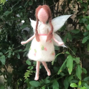 Не е Завършен Страхотна Ангел Fly Spirit Момиче Вълнена Игла Войлочный Комплект Ръчно изработени За Начинаещи, Определени За Облекчаване на Стреса 2021 направи си САМ Играчка Кукла на плавателни съдове 5