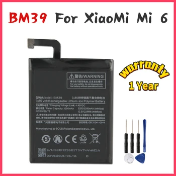 Нов yelping BM39 Батерия За Телефон Xiaomi mi 6 Mi6 Съвместими Сменяеми Батерии 3250 mah Безплатни Инструменти