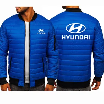Нов Зимен мек вълнен плат Мъжки пуловер с Логото на Hyundai Motor Car, ежедневно Яке с Цип, harajuku, Ежедневното Палто, Яке 3