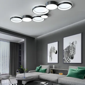 Нов модерен скандинавски led тавана лампа за дневна, лампа за спални, ресторант, led полилей, крушка за хотела, led лампа ZM1119