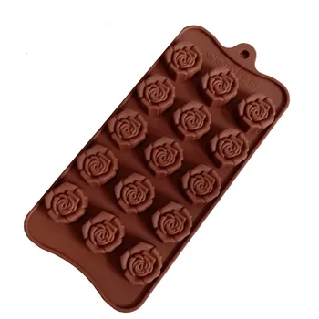 Нов Прием на 3D Рози Форма Инструменти За Печене САМ Цвете Фондан, Шоколад Силиконова Форма Инструменти За Украса на Тортата Сапун Пудинг Форма 9008