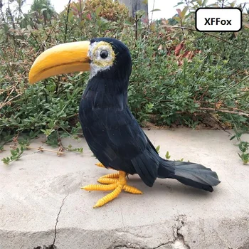нова имитация на черно Тукана модел от полиетилен и кожа Toucan птица подарък от около 28 см xf2449