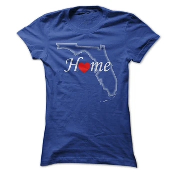 Нова Уникална Забавната Женска Тениска I Love My Home Florida