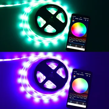 Новата Светодиодна Лента с Подсветка Bluetooth APP Control за ТЕЛЕВИЗОР SMD5050 RGB 5 В USB Водоустойчива Лента Лампа За ТЕЛЕВИЗИЯ Фонови Украса