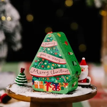 НОВИ Висящи на Въжета Коледни Украси За Дома Коледни Консервени Кутии Банка За Съхранение на 