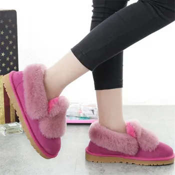 Нови Мини Дамски зимни класически Зимни Обувки от естествена Агнешка кожа 2021 г.; Дамски Обувки от естествена овча кожа; Дамски Обувки най-високо качество