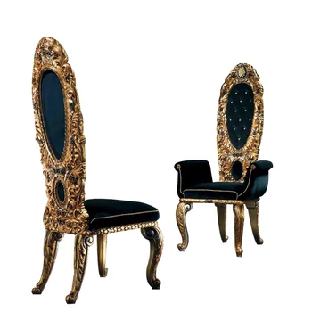 Обичай луксозен придворен стол в европейски стил с висока облегалка от масивна дървесина принцеса френска резба Неоклассическая лукс преговори