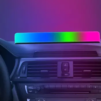 Обновен RGB Гласово Управление на Аудио Гласово Управление Звукосниматель Музика С LED Светлина Авто Led Светлина Атмосферни Лампа Ритъм O9A6