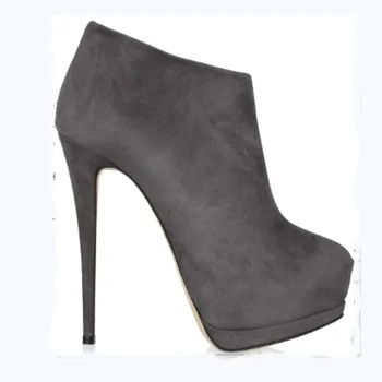 Обувки SHOFOO, елегантни и модерни дамски обувки, велур, на ток около 14,5 см, ботильоны. РАЗМЕР: 34-45
