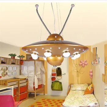 Окачен лампа с дистанционно управление led НЛО детска стая момче спалня летяща чиния светлини творчески карикатура космически кораб окачен лампа 2