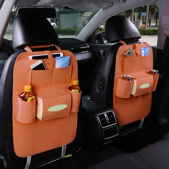 Органайзер за автомобилни Седалки, Защита на облегалката на седалката от Вълна, Филц, за децата, Бутилки за съхранение, Кутия за Салфетки 0