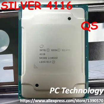Оригиналния cpu Intel Xeon SILVER 4116 QS SR3HQ SILVER4116 16,5 М Кеш 2,10 Ghz и 12-ядрен процесор 85 W LGA3647 Безплатна доставка 0