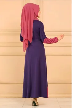 Плюс Размера на Мюсюлмански Жени Рокля. → Абая Кафтан Marocain Дълга рокля Ислямска Облекло VestidoLongo Кафтан Турция Исляма Рокли 4XL 4