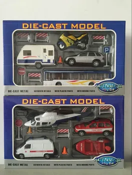 Пожаро-спасителен автомобил играчка кола състав набор от домакински модел автомобил състезателен автобус детска играчка W88