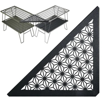 Помощен тава за маса от алуминиева сплав Горната плоча с черно Шарени листа Многофункционална Сгъваема маса, Аксесоари, Принадлежности