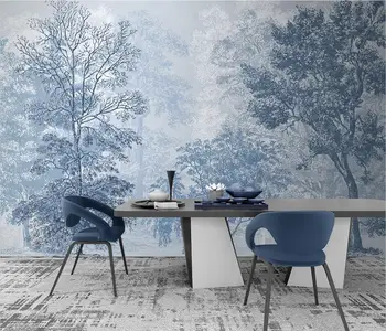 Потребителски сини горски гори Снимка Стенописи тапети за Хола Тапети за Спалнята 3D Стенни тапети начало Декор