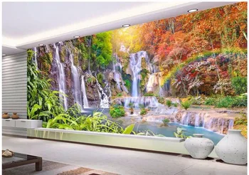 Потребителски снимки на 3d тапети за стая страхотна държава водопад пейзаж озеленяване на дома хол 3d стенописи тапети за стени d 3