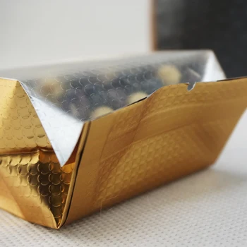 Предната Прозрачна Матирана, Златна чанта Amboss Oragan, Открит за топлинно запечатване, 11x30 см / 100 бр. Опаковка за Съхранение на Кое трасе от алуминиево фолио 4