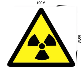 Предупреждение Радиоактивни Светлоотразителни Автомобилни Стикери от 1 до 8 Етикети със защита от радиация, Винил, PVC Стикер на Мотор от 10 см