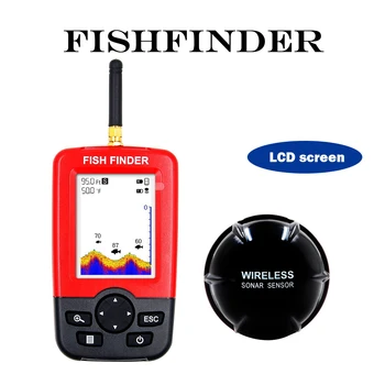 Преносим 100 м Безжичен Сонар Сензор Рыболокатор LCD Дисплей Указател на Дълбочината на Сонар Fishfinder Подледная Риболовни Принадлежности Аксесоари