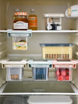 Прибиращ окачен хранително-вкусовата пластмасова запечатана кутия за съхранение на хладилници, контейнери за съхранение на багаж, органайзер за чекмеджетата, органайзер 1