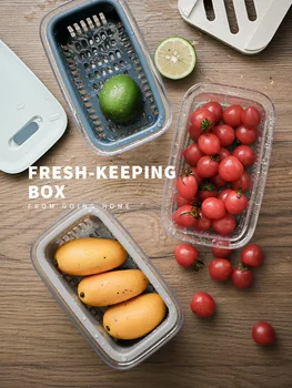 Прибиращ окачен хранително-вкусовата пластмасова запечатана кутия за съхранение на хладилници, контейнери за съхранение на багаж, органайзер за чекмеджетата, органайзер 3