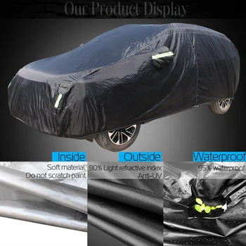 Пълно Покритие на Автомобила Анти-UV Козирка за Защита От Дъжд и Сняг, Водоустойчив Пылезащитная Капак За Peugeot 4007 1