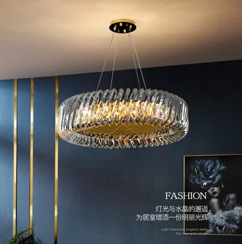 скандинавски led кристална окачен глобус на лампата декоративни висящи осветителни тела, полилей окачен тавана лампа luminaria de mesa 0