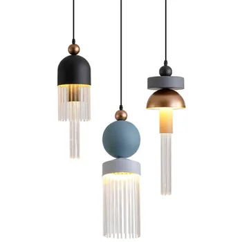 скандинавски италиански дизайн луксозни висящи лампи с пискюли за хола магазин за дрехи вила окачен лампа led окачен лампа