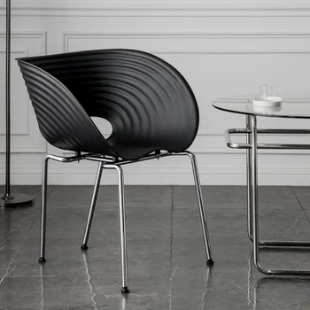 Скандинавски Стол във формата на Миди, маса за Хранене, Стол за Домашно Прост Ретро Креативен Дизайнер на средна възраст Ins Знаменитост Случайни Стол