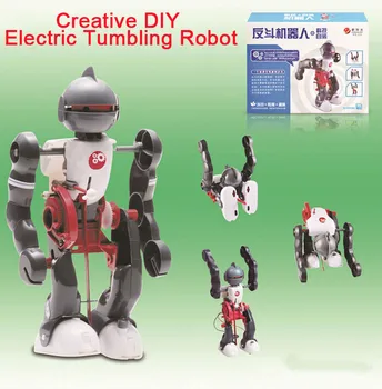 Смешно! Направи си САМ Акробатично Робот Научен Комплект Играчка Експеримент и Ръководство, Забавни Играчки експеримент за сглобяване на играчки