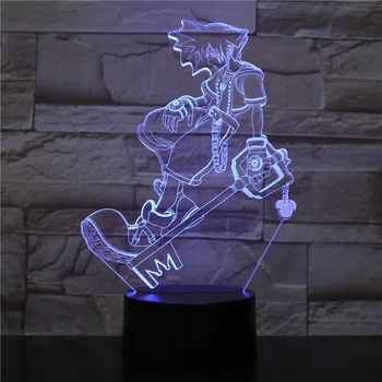 Сора Фигура USB 3D Настолна Лампа Led нощна светлина гама цветове RGB декоративни осветителни тела За Момчета Детски Подаръци Играта Дропшиппинг 2424