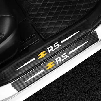 Стайлинг на Автомобили Декоративни Стикери Срещу Надраскване Праг на Защита на Стикери За Renault Clio RS Scenic Logan Megane Koleos Sandero