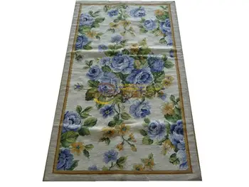 Стар европейски килим с игольчатым фитил, Изтъркан шах мат, за къща, Възли ръчно изработени килими, Вълнен килим