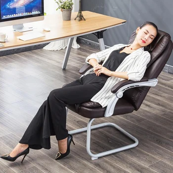 Съвременната простота може да легнете на стола на шефа, изкуствена кожа, домакински компютърен стол с лък, офис стол, стол за персонала