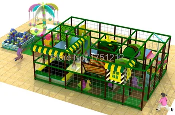 Тематична Електронна Детска площадка в стил джунгла, изпълнена поръчка, Закрит Непреодолим увеселителен Парк Infantil CE Сертифицирани HZ-5330c
