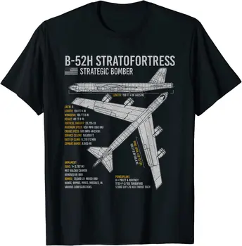 Тениска с изготвянето на самолет-бомбардировач B-52 Stratofortress. Ежедневни тениски с Кръгло деколте и Къс ръкав от 100% памук, Нов Размер S-3XL