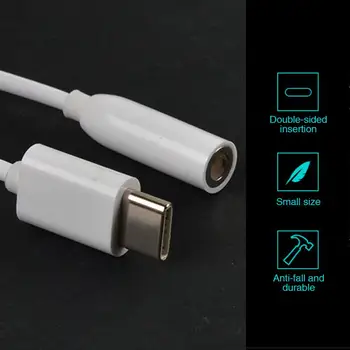 Тип C До 3,5 мм Кабел За слушалки Usb Адаптер 3,1 Тип C USB-C Включете 3,5 AUX Аудио Женски Конектор За Xiaomi Mi 8 9 3