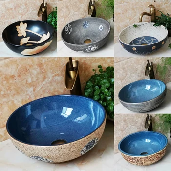 Тоалетна с мивка и керамични творчески платформа басейна с мивка и малък размер на един басейн домакински кръг