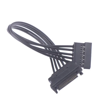 Удлинительный захранващ кабел SATA до 15Pin от мъжа към Жената HDD SSD SATA захранващ Кабел 20 СМ 1